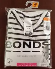 BONDS Baby Boys Cotton Stretchies Long Sleeve Top Tee Size 00 3-6 Months BNIP