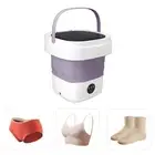 AU 7.5L Mini Portable Bucket Washer Foldable Washing Machine With Soft Sp 8925