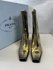 Prada Gold Calzature Donna metallic ombre ankle boots - size EU 38 US 8