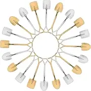 PEPLAYTAL 20Pcs Reusable Dessert Spoons Shovel Shaped for Cakes and Desserts Smooth Head for Home Use Parties and Cafes