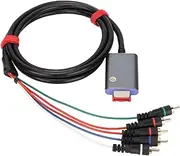 Component Cable for Gamecube, Component HD AV Cable Component YPbPr Cable, Double Shielded Plug and Play, Supports NTSC PAL Consoles, 5.9ft
