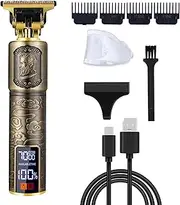 Men Hair Trimmer, 600 MAh LCD Hair Clippers Mens Grooming Kit, Men Hair Clippers, 5W Electric Hair Clippers, Electric Shaver Hair Trimmer Cordless, Hair Cutting Tools Beard Trimmer Rechargeable