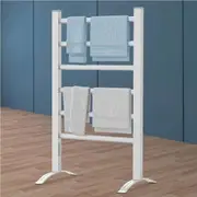 Advwin 6 Bars Electric Heated Towel Rail Freestanding Timing Drying Rack Clothes Warmer Dryer