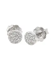 Silver 0.06 ct. tw. Diamond Studs