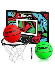 AND1 Over The Door Mini Hoop: - 18”x12” Pre-Assembled Portable