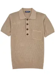 Frescobol carioca Clemente Crochet-knit Polo Shirt - Beige - S S