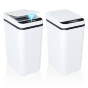 2 Pack Bathroom Small Trash Can with Lid Touchless Automatic Garbage Can, 2.2 Ga