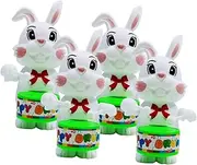 Totority Pcs Festive Rabbit Clockwork Toys Fun Adorable Boys and Girls Wind-up Drum Beating Toys for Toddlers Random