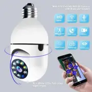 Light Bulb Camera WiFi Outdoor Indoor 1080p 360 Degree Panoramic With 32gb SD
