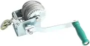 Manual winch Portable Winch Hand Gear Crank Winch 600-2500 Pounds Manual Winch Wire Rope Traction Hoisting Winch Cable Puller(500Pounds,10m)