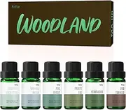 Fragrance Oils, MitFlor Woodland Collection of Scented Oils, Woody Forest Aromas, Essential Oils for Diffuser, Candle & Soap Making Scents, Aromatherapy Oil Gift Set, Cedarwood, Pine Forest and More