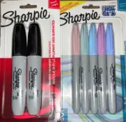 Sharpie Broad Tank Chisel Tip Black Permanent Markers 2 Ct/Pk #38262