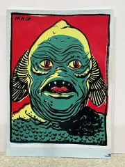 1950s-60s Luggage Decal Monster Creature From The Black Lagoon
