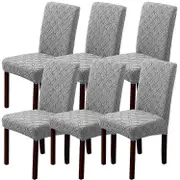 Stylish Dining Room Chairs with Solid Wood Legs, Set of 6 (Gray)Classic Upholstered Accent Dining Chair
