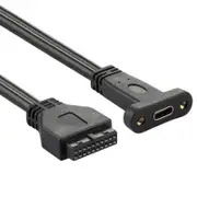 50CM USB3.0 20P To USB Type-C Mother Chassis PCI Bit Baffle Wire