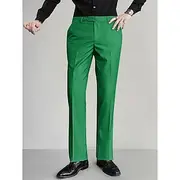 Men's Dress Pants Trousers Suit Pants Pocket Plain Comfort Breathable Outdoor Daily Going out Fashion Casual Dark Khaki Black