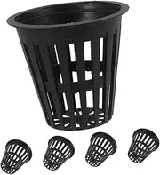 GANAZONO 5pcs Plastic Hydroponic Net Cups Slotted Mesh Growing Baskets for Healthy Root Growth Hydroponics Aquaponics Durable Design for Gardening
