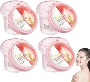 Peach Brightening Exfoliating Body Scrub, Peach Smooth & Tight Body Scrub, Peach Exfoliator Face Scrub,Peach Exfoliating Scrub for Body and Face,Peach Brightening Body Scrub (4 pcs)