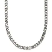 Stainless Steel Chisel Polished 24 Inch Franco Chain