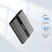 Portable SSD Eaget 2TB USB-C External Hard Drive 560MB/s High-Speed Storage Back