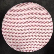 Round Cot Sheet. Vintage Elephant. Red White Poplin
