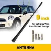 9" INCH CAR AM/FM RADIO ANTENNA STUBBY SHORT SCREW BLACK ALUMINUM