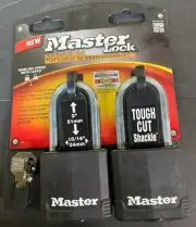 Master Lock M515XTLH Magnum Heavy Duty Padlock with Key, 2 Pack Keyed-Alike NEW