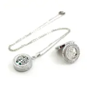 HQ Stainless Steel Aromatherapy Essential Oils Diffuser Locket Pendant Necklace
