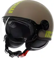 Momodesign FGTR Classic Mono, open face helmet , color: Matt Olive/Neon-Yellow , size: M