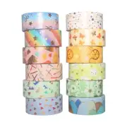 12 Rolls Spring Gold Washi Tape Set Masking Decorative Tapes