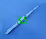 TWEEZERS W/Cross Locking Action+Curved Tip+Titanium Instruments T.T-123