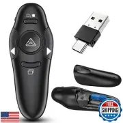 2-in-1 USB Type C Presentation Clicker Wireless Presenter Remote with Laser P