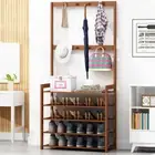 Large Hall Tree Entryway Coat Hat Rack Stand Shoe Bench Tidy Console Table Home