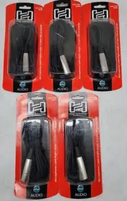 5x Hosa Technology XVM-110M 10FT Right-Angle 3.5mm TRS to XLR 3M