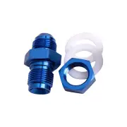 Aeroflow Brand Fuel Cell Fitting -8An Blue Fuel Cell Bulkhead Fitt