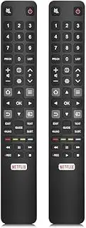 [2 Pack] GRC802N RC802N YAI2 Remote Control Compatible with TCL Falcon Smart TV UF1 Series 50UF1 55UF1 65UF1 SF1 Series 32SF1 40SF1 UF2 Series 43UF2 50UF2 55UF2 65UF2 with Netflix Button