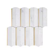 Decor8 290 x 272mm Cascade Terrazzo Bianco Carrara Mosaic Tile - Carrara Bianco