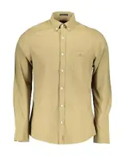 Gant Organic Cotton Button-Down Shirt - Shirts - Green -Size S