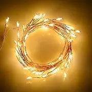 Fairy Lights Battery Operated,5 Feet 50 Led Twinkle String Lights,H HOME-MART Waterproof Silver Wire Firecracker Starry Lights for Home Wedding Party Bedroom Mason Jar Holiday Christmas (1 Pack)