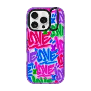 iPhone 16 Pro Impact Ring Stand Case MagSafe Compatible Graffiti Love by Corey Paige Designs