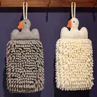 Hand Towel Cartoon Style Wash Little White Goose Water Absorbent Hanging Kitchen