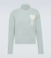[Ami Paris] Ami Paris Ami De Caur alpaca-blend turtleneck sweater AU 96 blue