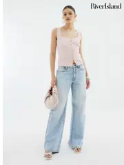 River Island Pink Cami Waistcoat Top (W60610) | $83