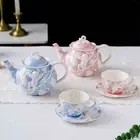 Embossed Cupid Tea Cup Teapot Set