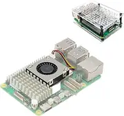 Raspberry Pi 5 Active Cooler with Vilros Active Cooler Compatible Acrylic Holder/Case