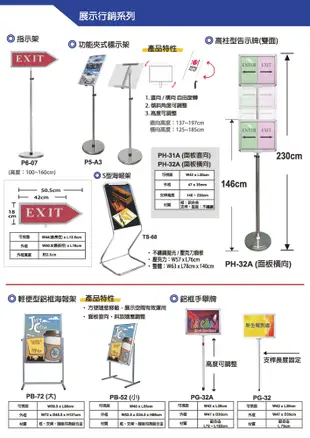 SW-AP-22L 雙層海報架 雙面展示板 海報展示架 海報架 大型海報架 大型雙面 落地式海報架 (5折)