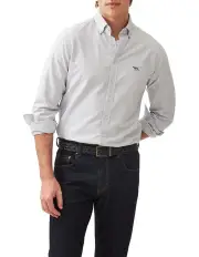 [Rodd & Gunn] Gunn Oxford Stripe Long Sleeve Sports Fit Shirt in Horizon