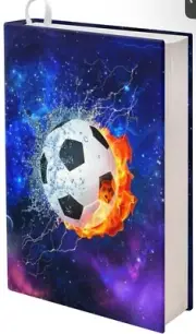 Soccer BaStretchable Book Cover Fits Most Hardcover Textbooks up to 9x11