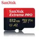 SanDisk 512G Extreme PRO A2 V30 microSDXC U3 UHS-I 速度高達200MB