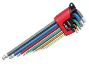 Wiha ErgoStar Colour Hex Ball End L-key Set, 9 Piece WHA43849